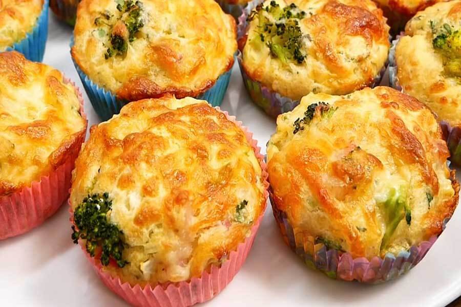 Cách chế biến bông cải xanh thành bánh muffin độc đáo