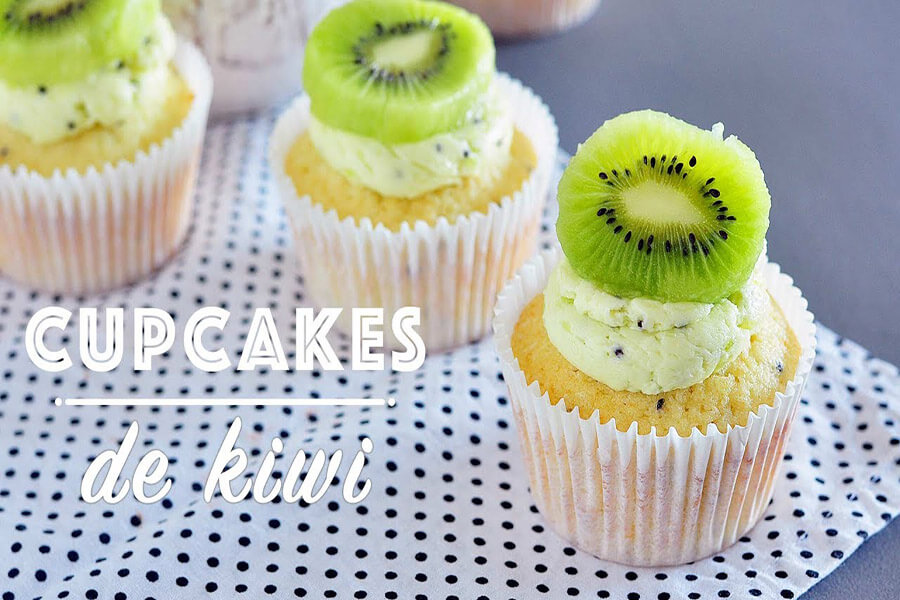 Cách chế biến quả kiwi bánh cupcake