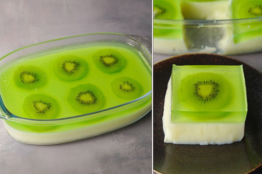 Cách chế biến quả kiwi bánh pudding