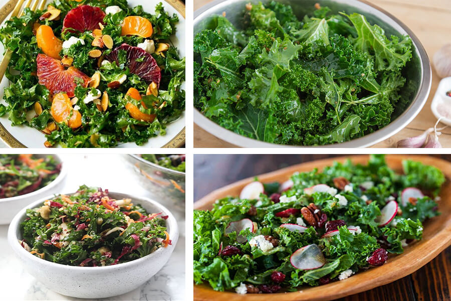  Cách chế biến cải kale làm salad trộn